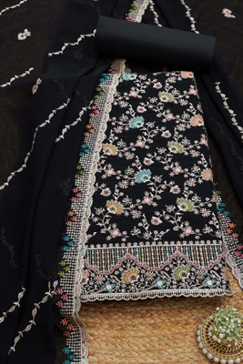 soch Georgette Embroidered Salwar Suit Material
