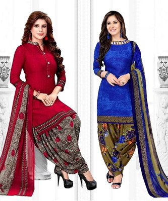 YASHIKA Crepe Printed Salwar Suit Material