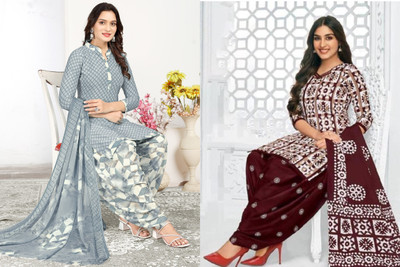 SIMPLYETHNIC Crepe Printed Salwar Suit Material