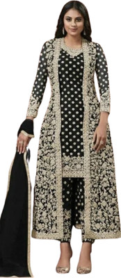Amit Net/Lace Embroidered Salwar Suit Material