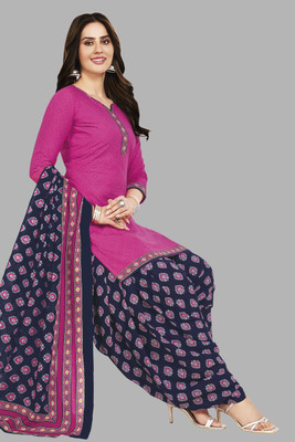 SHREE JEENMATA COLLECTION Pure Cotton Printed Kurta & Patiyala Material