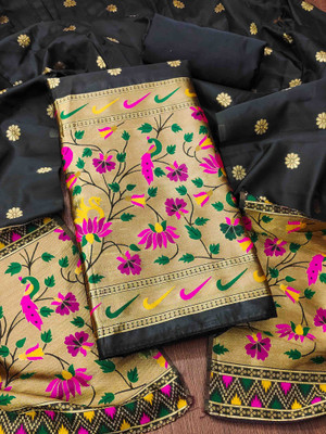 Divastri Silk Blend Self Design Salwar Suit Material