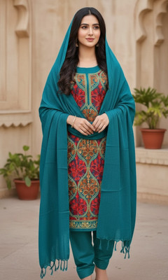 REET MAHAL Wool Embroidered Salwar Suit Material