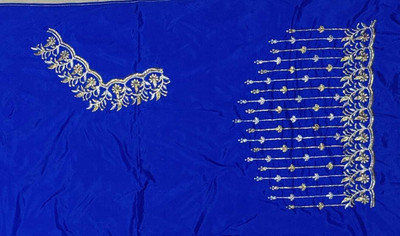 The White Rabbit Art Silk Embroidered Blouse Material