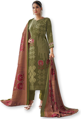 ShEmpire Wool Printed Salwar Suit Material