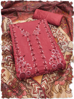 Leeza Store Silk Blend Embroidered Salwar Suit Material