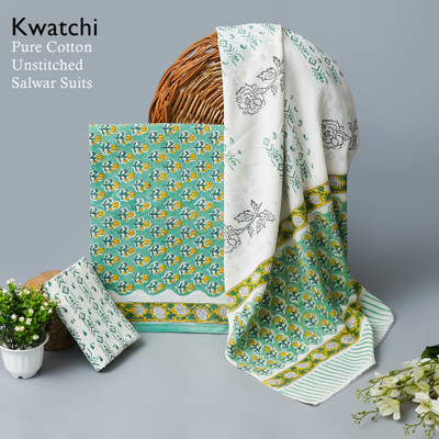 KWATCHI Pure Cotton Printed Salwar Suit Material