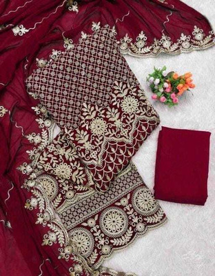 Stylebhawani Georgette Embroidered Salwar Suit Material