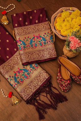 DEVANGI Art Silk Solid Salwar Suit Material