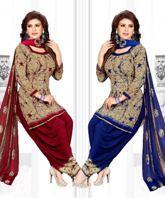 YASHIKA Crepe Printed Salwar Suit Material