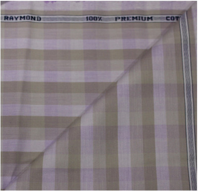 Raymond Pure Cotton Checkered Shirt Fabric