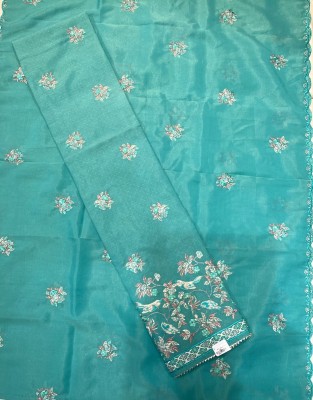 ADAB SAREES Silk Blend Embroidered Salwar Suit Material