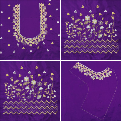 RAJVILASH Cotton Silk Embroidered Blouse Material