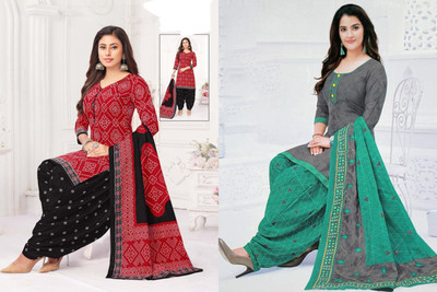 SEWDHAGA Crepe Printed Salwar Suit Material