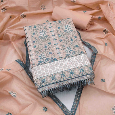 Kimisha Cotton Blend Embroidered Salwar Suit Material