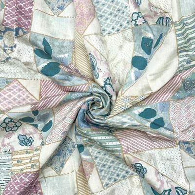 LCX Muslin Geometric Print Multi-purpose Fabric