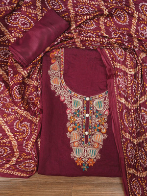 Jaipur Kurti Silk Blend Self Design Salwar Suit Material