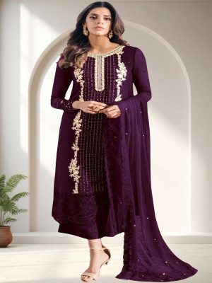 Amit Georgette Embroidered Salwar Suit Material