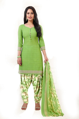 Priyashi Crepe Solid, Printed Salwar Suit Material
