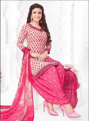 Drashti Creation Crepe Floral Print Salwar Suit Material