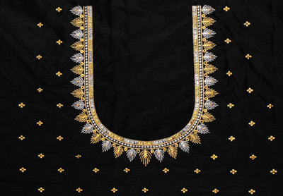 moltera Cotton Silk Embroidered Blouse Material