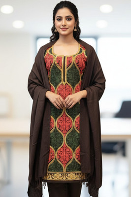 REET MAHAL Wool Embroidered Salwar Suit Material