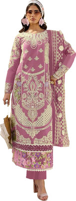IYALAFAB Georgette Embroidered Kurta & Palazzo Material