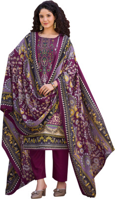 DRAVINAM Trends Pure Cotton Embroidered Salwar Suit Material