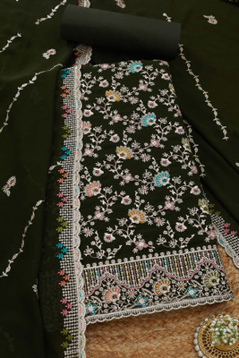 soch Georgette Embroidered Salwar Suit Material