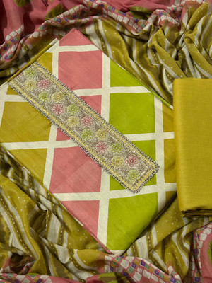 EJS Pure Cotton Printed Salwar Suit Material