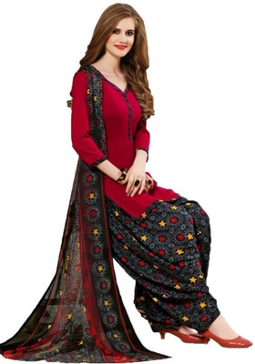 SIMPLYETHNIC Crepe Printed Kurta & Churidar Material