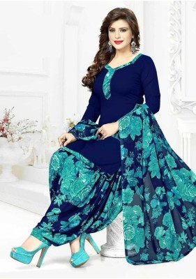 SimpliEthnics Crepe Printed Salwar Suit Material