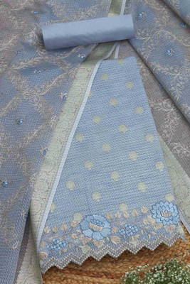 soch Cotton Blend Self Design Salwar Suit Material