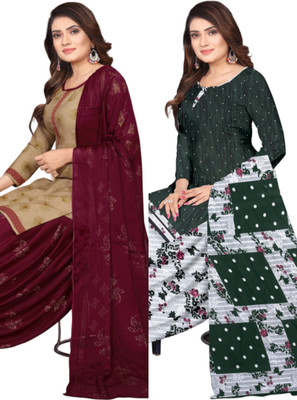 HouseOfCommon Cotton Blend Floral Print Salwar Suit Material