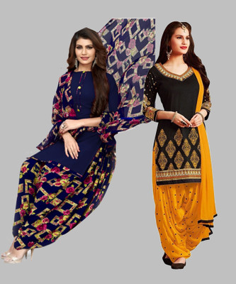 Aumki Crepe Printed Salwar Suit Material