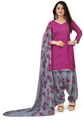 WEARIO Crepe Printed Salwar Suit Material