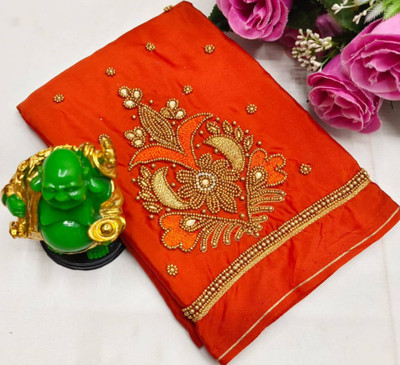 cutyfab Art Silk Embroidered Blouse Material