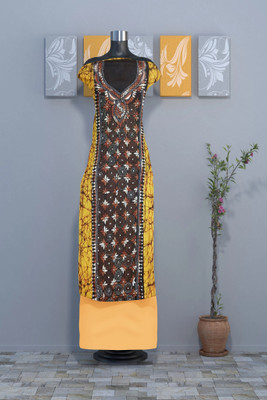 PRIDE SALES Cotton Blend Embroidered Kurta Fabric
