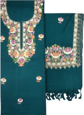 Kashmiri Wool Embroidered Salwar Suit Material