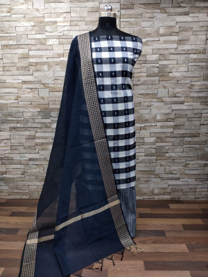 JILANI TRADERS Cotton Blend Checkered Salwar Suit Material