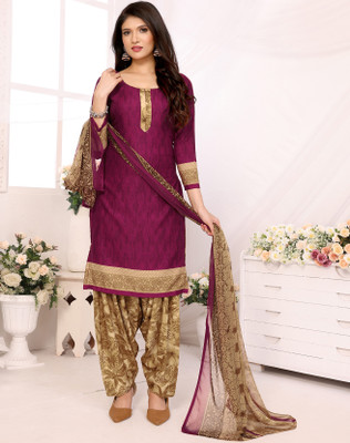 Om Creation Crepe Printed Salwar Suit Material