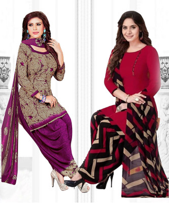VERCO Crepe Printed Salwar Suit Material