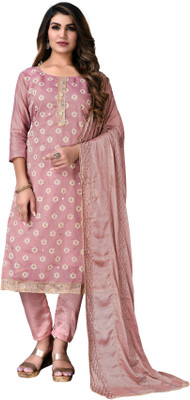 manvaa Georgette Embroidered Salwar Suit Material