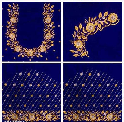 SIDDHI TRENDZ Art Silk Embroidered Blouse Material