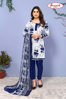 ANAND Crepe Chevron/Zig Zag Salwar Suit Material