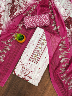 PANZORA Cotton Blend Printed Salwar Suit Material