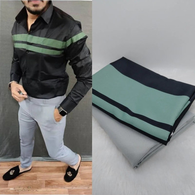 nilkanth Polycotton Colorblock Shirt & Trouser Fabric