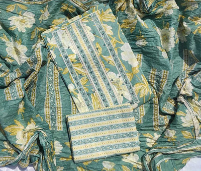 GC80 BY GAURI COLLECTION Pure Cotton Printed, Self Design Salwar Suit Material