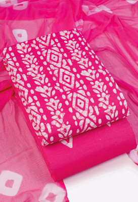 Sun Fashion And Lifestyle Cotton Blend Printed Kurta & Churidar Material