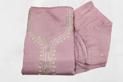 Ethnesia Viscose Rayon Embroidered Kurta & Churidar Material
